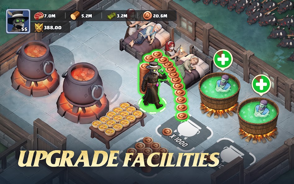 Upgrade facilities in the Last Asylum sanctuary