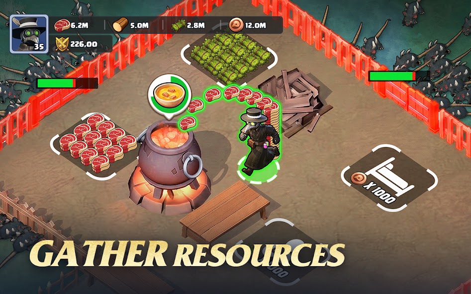 Gather resources in Last Asylum: Plague